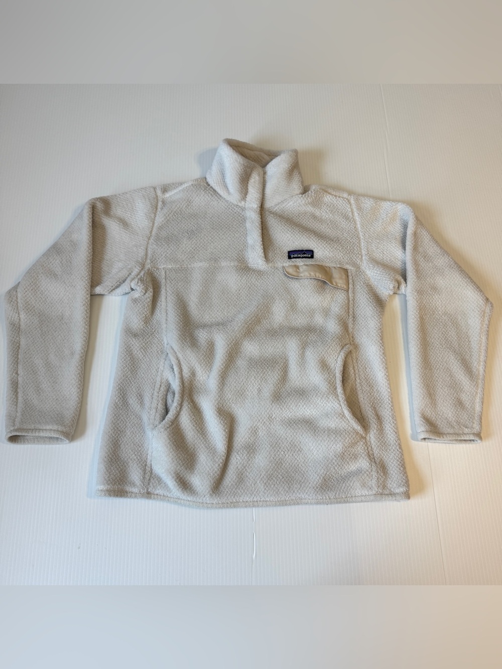 Patagonia Re-Tool Snap-T Polartec Thermal Pro Fleece Pullover Cream Medium